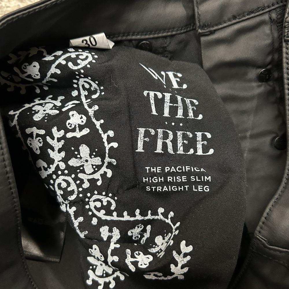 We the Free Pants Mens 30X28 Leather Pants Button Fly‎ Free People Black - Picture 8 of 9